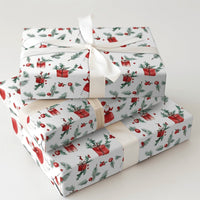 Vintage Christmas Gift Wrap, Mrs Claus Wrapping Paper, Watercolor Holiday Wrapping Paper, Retro Mrs Claus Gift Wrap, Xmas Present Paper