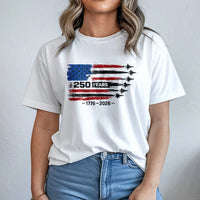 America 250 Years T-Shirt | 1776-2026 Distressed Flag Design | Soft Breathable Cotton Tee | Patriotic Gift for History Buffs