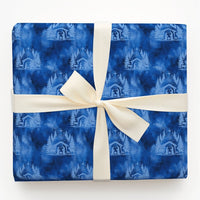 Holy Family Holiday Gift Wrap, Blue Nativity Scene Christmas Wrapping Paper, Star of Bethlehem Paper, Christian Religious Present Wrap
