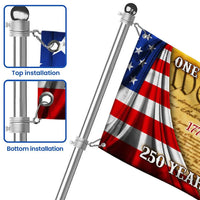 One Nation Under God House Flag | 250 Years Of Blessing 1776-2026 | Double-Sided Polyester | Patriotic Home Decor Gift
