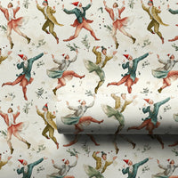 Twelve Days of Christmas Gift Wrap, Ten Lords a Leaping Wrapping Paper, Vintage Holiday Wrapping Paper, Carol Present Wrap Paper Roll