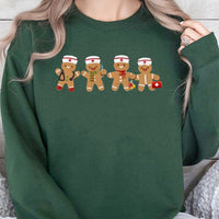 Adorable Holiday Medical Cookie Crewneck, Gingerbread Nurse Christmas Sweatshirt, RN LPN Christmas Pullover, Adorable Hospital Scrub Sweater