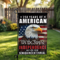 American Independence Garden Flag | 250 Years Semiquincentennial Bald Eagle Design | Weather-Resistant Polyester | Patriotic Home Decor Gift