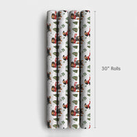 Winter Wiener Dog Wrapping Paper, Long Haired Dachshund Christmas Wrapping Paper, Holiday Puppy Wrapping Paper, Festive Gift Wrap Roll