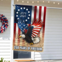 250 Years of Freedom Garden Flag | 1776-2026 Patriotic Eagle We The People | Double-Sided Polyester | Americana Decor Gift