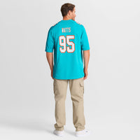Miami Dolphins Eric Watts Aqua Team Game Jersey