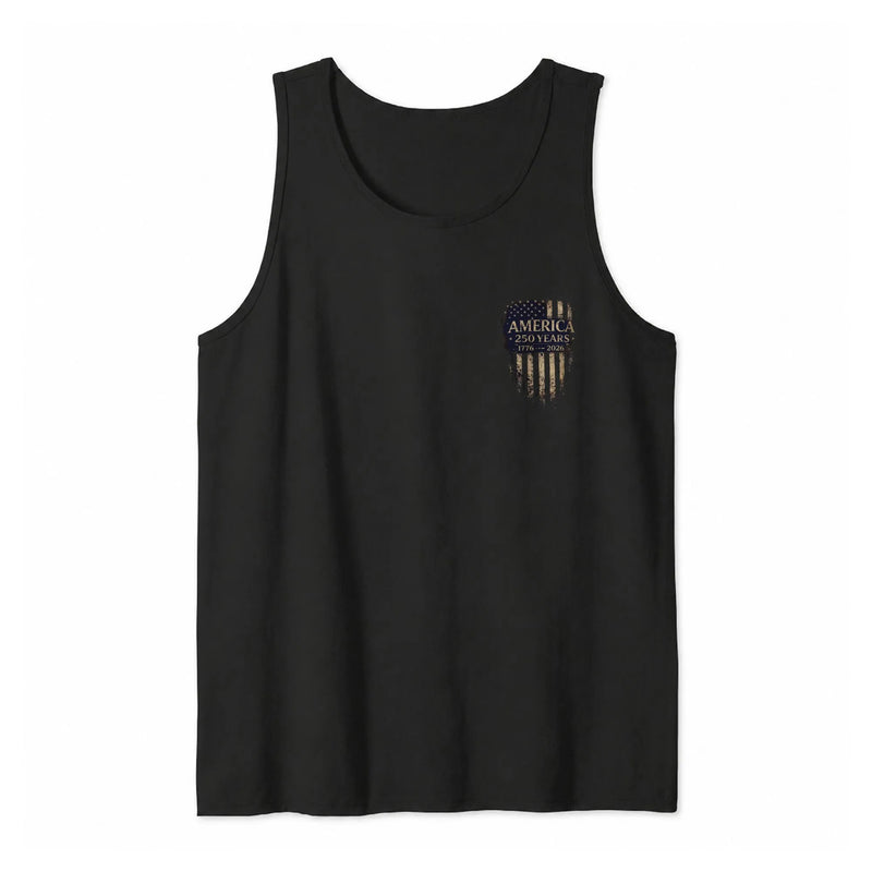 America 250 Years Tank Top | 1776-2026 Vintage USA Flag Graphic | Soft Breathable Unisex Fit | Patriotic Semiquincentennial Gift
