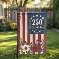 Betsy Ross 250th Anniversary Garden Flag | Patriotic US 13 Stars Floral Print Double Sided | Premium Weather-Resistant Double-Layer Polyester | America 250 Year Outdoor Collector's Yard Gift
