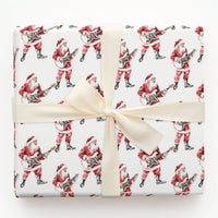 Electric Guitar Santa Wrapping Paper, Rockstar Santa Wrapping Paper, Rock and Roll Christmas Wrapping Paper, Musician Gift Wrap Roll