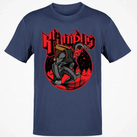 Holiday Folklore Graphic Shirt, Vintage Krampus T-Shirt, Retro Dark Christmas Tee, Creepy Winter Creature Shirt, Gothic Spooky Season Present