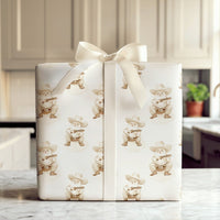 Banjo Santa Christmas Gift Wrap Paper, Cowboy Santa Wrapping Paper, Western Holiday Wrapping Paper, Rustic Country Xmas Gift Wrap Roll