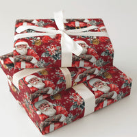 Hipster Santa Gift Wrap, Tattooed Santa Wrapping Paper, Edgy Christmas Wrapping Paper, Cool Claus Holiday Gift Wrap, Humorous Xmas Paper Roll