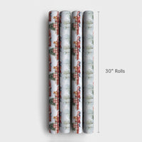 Golden Retriever Dog Gift Wrap, Vintage Red Truck Christmas Wrapping Paper, Rustic Farmhouse Wrapping Paper Roll, Holiday Present Paper