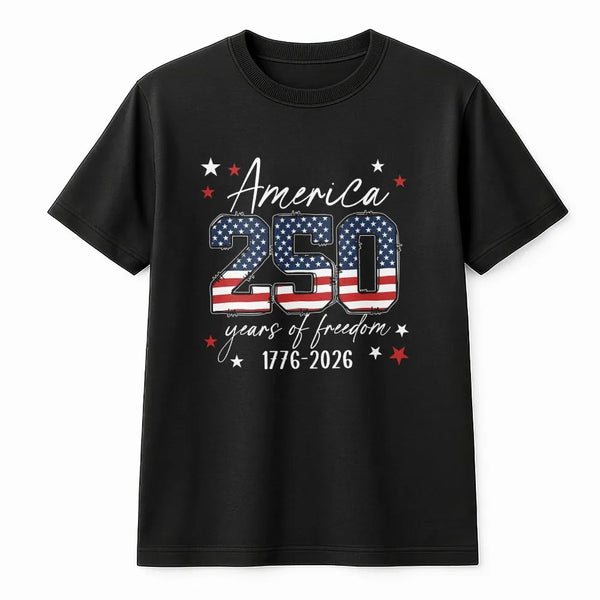 Patriotic 250 Years of Freedom Sweatshirt | American Flag 1776-2026 Design | Unisex Crewneck Pullover | USA Sestercentennial Collector's Gift