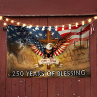 250 Years of Blessing American Flag 1776-2026 | We The People Patriotic Garden Flag | Double-Sided UV-Resistant Polyester | Commemorative Gift