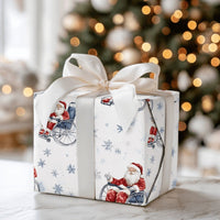 Wheelchair Santa Christmas Gift Wrap, Inclusive Santa Wrapping Paper, Adaptive Holiday Santa Wrapping Paper, Festive Winter Gift Wrap Roll