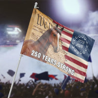 American Horse House Flag |250 Years Strong1776-2026 Constitution Patriotic Art | Weather-Resistant Double-Sided Outdoor Flag | Patriotic Gift for Horse Lover