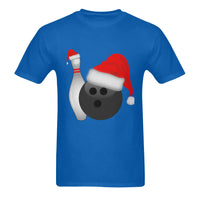 Christmas Bowling T-Shirt, Santa Hat Bowling Ball Shirt, Holiday Sports Bowler Tee, Graphic Bowling Shirt, Xmas Present for Bowling Lover
