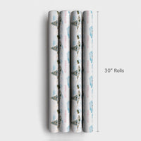 Snowy California Gift Wrap, Hollywood Hills Christmas Wrapping Paper, Watercolor Los Angeles Wrapping Paper, Holiday Movie Fan Gift Wrap