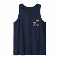 America 250 Years Tank Top | USA Flag 1776-2026 Commemorative Design | Soft Breathable Unisex Fit | Patriotic Gift for History Enthusiasts