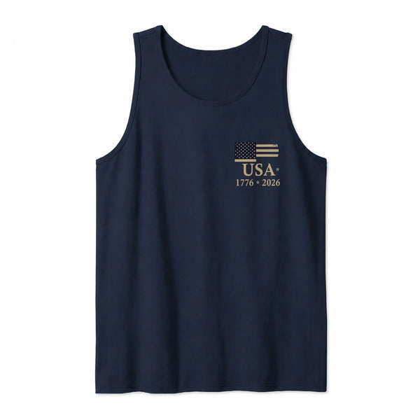 America 250 Years Tank Top | USA Flag 1776-2026 Commemorative Design | Soft Breathable Unisex Fit | Patriotic Gift for History Enthusiasts