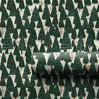 Snowy Pine Tree Gift Wrap, Winter Evergreen Forest Christmas Wrapping Paper, Rustic Woodland Wrapping Paper, Holiday Season Present Wrap