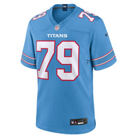 Tennessee Titans Pat Coogan Light Blue Team Game Jersey