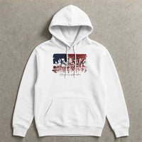 Patriotic Wildflower Hoodie | 250 Years of Freedom Floral Flag Art | Soft Cotton-Polyester Blend | Fourth of July Gift for Women