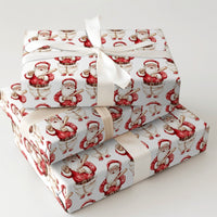 Baseball Christmas Gift Wrap, Watercolor Baseball Santa Wrapping Paper, Sports Holiday Wrapping Paper, Baseball Fan Christmas Gift Wrap Roll
