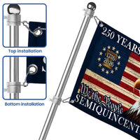 250 Years of Freedom House Flag | Semiquincentennial 2026 Eagle Design | Double-Sided Polyester | Patriotic Home Decor Gift
