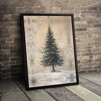 Rustic Winter Forest Canvas Wall Art, Snowy Pine Tree Canvas Print, Snowy Landscape Canvas, Holiday Christmas Wall Art, Cabin Decor Present