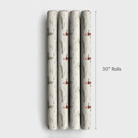 SUP Christmas Gift Wrap, Coastal Santa Paddleboard Wrapping Paper, Watercolor Nautical Holiday Wrap, Festive Seasonal Wrapping Paper Roll