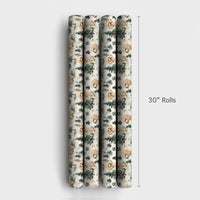 Snowy Pine Forest Dog Gift Wrap, Cockapoo Dog Christmas Wrapping Paper, Adorable Puppy Wrapping Paper, Winter Holiday Dog Lover Present Wrap