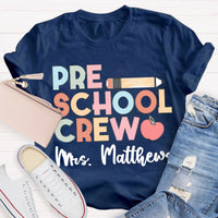 Personalized Teacher's Name And Grade Colorful Teacher T-Shirt