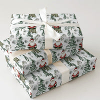 Military Soldier Holiday Gift Wrap, Camo Santa Christmas Wrapping Paper, Camouflage Santa Wrapping Paper, Veteran Present Wrapping Paper