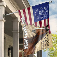 America 250th Anniversary Flag | 250 Years Strong Patriotic Horse Design | Double-Sided Premium Polyester | Outdoor Yard & Porch Decor Gift