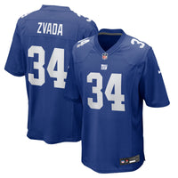 New York Giants Dominic Zvada Royal Team Game Jersey