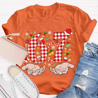 Candy Cane Snowflakes Christmas T-Shirt, Six to Seven Santa Hat Shirt, Festive Holiday Graphic Tee, Winter Xmas Shirt, Christmas Family Present