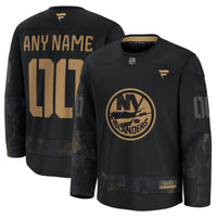 New York Islanders Fanatics Black 2024 Military Appreciation Custom Practice Jersey