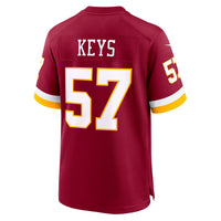 Washington Commanders Austin Keys Burgundy Team Game Jersey