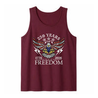 America 250th Birthday Patriotic Tank Top | 250 Years of Freedom Eagle 1776-2026 Graphic | Premium Lightweight Breathable Fabric | Unisex Semiquincentennial Gift