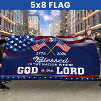 250 Years America Patriotic House Flag | 1776-2026 Blessed Nation | UV-Resistant Polyester | Memorial Day Independence Day Gift