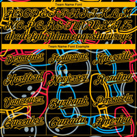 Custom Black Gold 3D Pattern Design Bowling Authentic Baseball Jersey