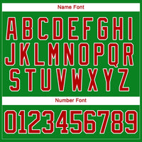 Custom Grass Green Red-White Christmas Santa Claus 3D Hockey Lace Neck Jersey