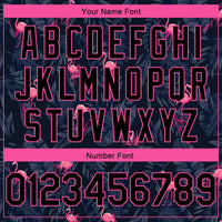 Custom Black Pink-Light Blue 3D Pattern Design Flamingo Authentic Basketball Jersey
