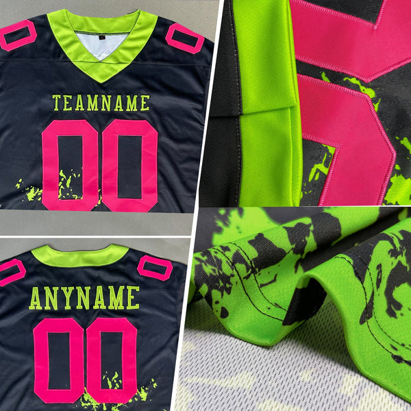 Custom Camo Orange-Black 3D Pattern Salute To Service Authentic Football Jersey
