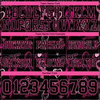 Custom Black Pink 3D Pattern Pink Ribbon Breast Cancer Awareness Month Women Health Care Support Authentic Football Jersey