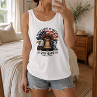USA 250 Years Semiquincentennial Tank Top | Vintage Liberty Bell Eagle Flag Graphic | Soft Lightweight Breathable Fabric | Patriotic Independence Day 4th of July Gift for Men Women