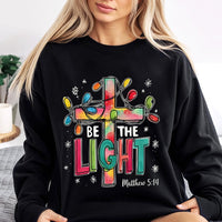 Matthew 5:14 Bible Verse Shirt, Be the Light Christian Sweatshirt, Faith Religious Crewneck, Scripture Pullover, Christmas Holiday Present