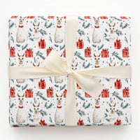 Adorable Watercolor Llama Gift Wrap, Christmas Llama Wrapping Paper, Festive Alpaca Llama Wrapping Paper, Winter Holiday Animal Present Wrap